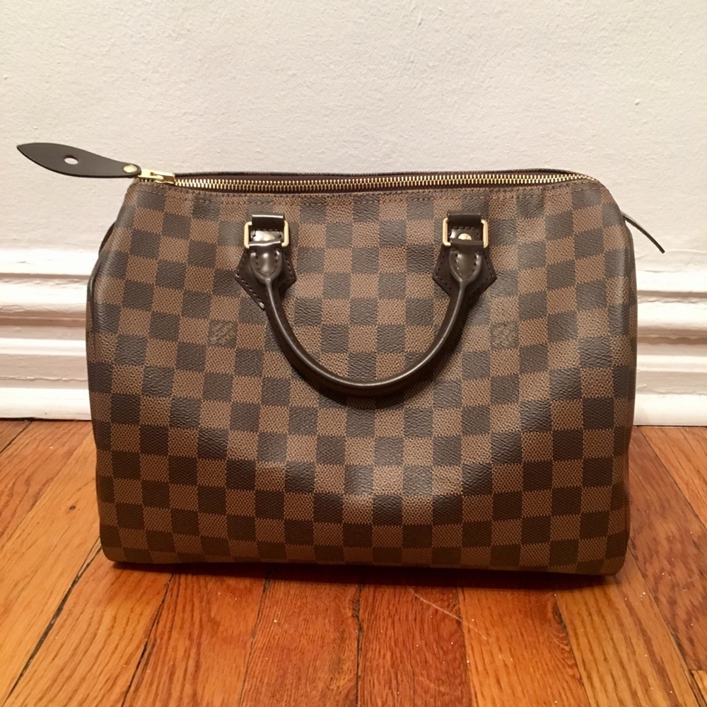 Louis Vuitton Brown Damier Ebene Top-Handle Satchel - Picture 3 of 8